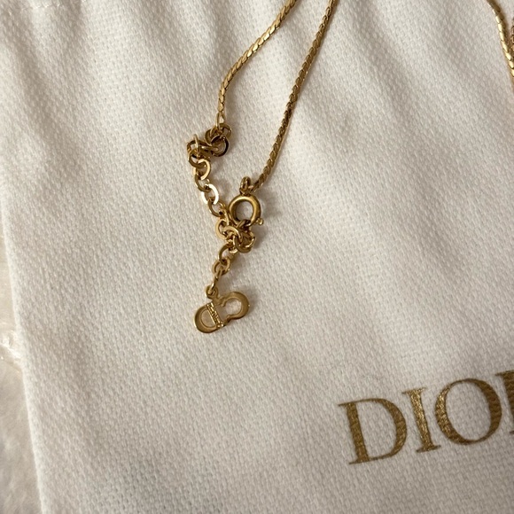 Authentic Dior necklace CD logo Christian Dior gold plated designer jewelry - Picture 7 of 7